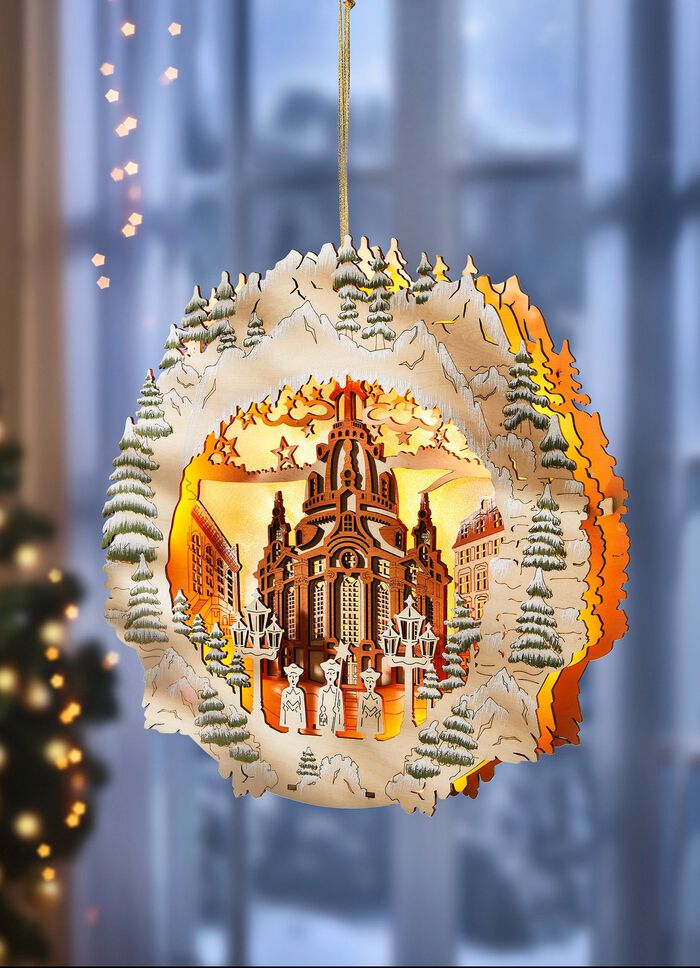 Verlichte raamdecoratie 