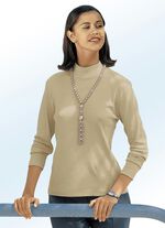 Overhemd met opstaande kraag KAMEEL