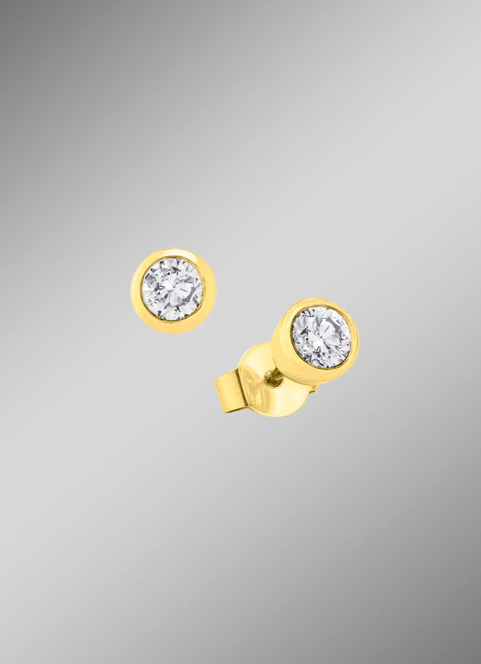 Massieve oorbellen met briljanten 