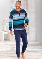 Pyjama met knoopsluiting en manchetten 