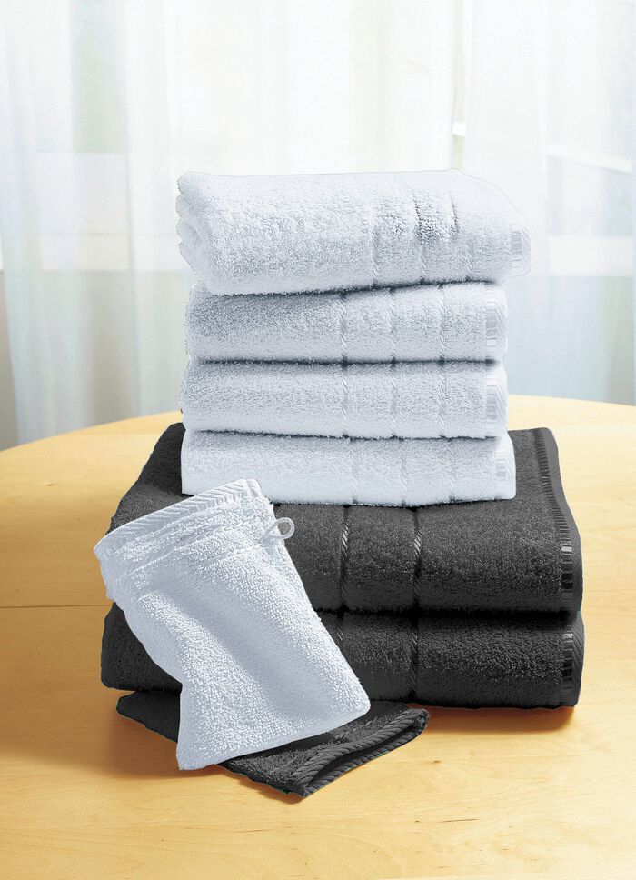 Zachte badstofhanddoeken van dicht lussenpool 