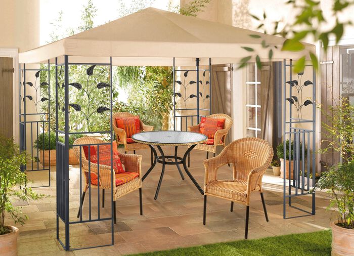 Paviljoen Lukas met gepoedercoat stalen frame 