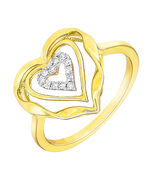 Hart-damesring met diamanten