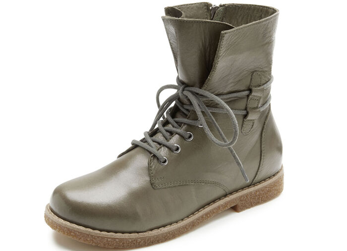 Andrea Conti veterlaarzen van zacht nappaleer OLIJF