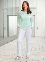 Broek met sierstiksels 