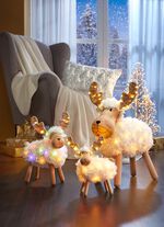 Verlichte metalen tafeldecoratie 