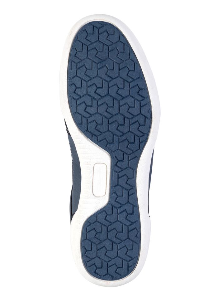 Sneakers met elastisch snelvetersysteem met stopper BLAUW-COGNAC