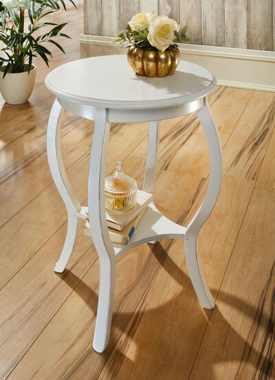 Gedeeltelijk massieve bijzettafel met poten van massief beukenhout 