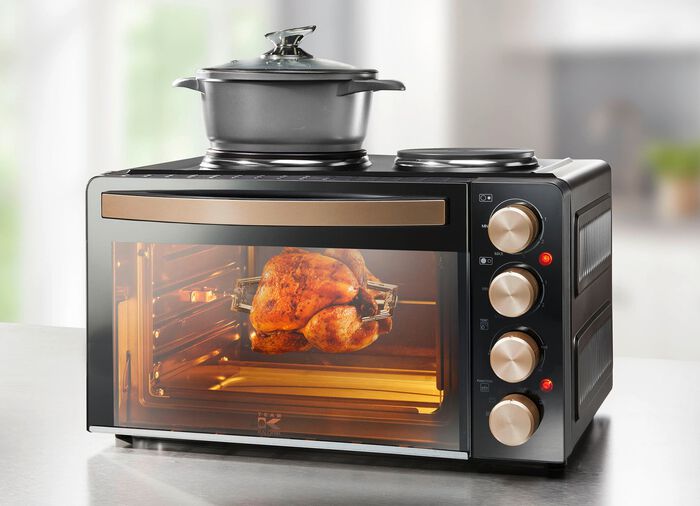 Kleine keuken 2-in-1: kookplaat en oven 