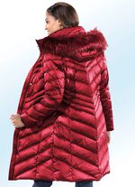 Donzen jas met 2-weg ritssluiting ROBIJNROOD