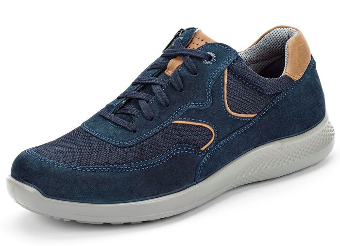 GINO GALANTE, sportieve heren veterschoen, breedte K, met uitneembaar voetbed MARINE