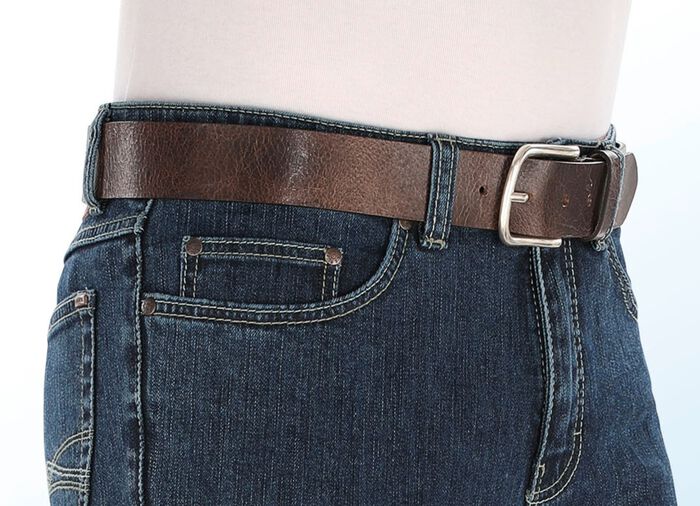 Klassieke heren leren riem, 4 cm breed 