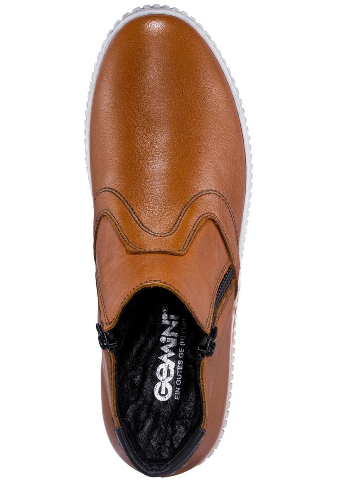 Gemini enkellaarsjes van rundnappaleer BRUIN