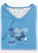 Set van twee nachthemden, korter gesneden, gemaakt van katoen 