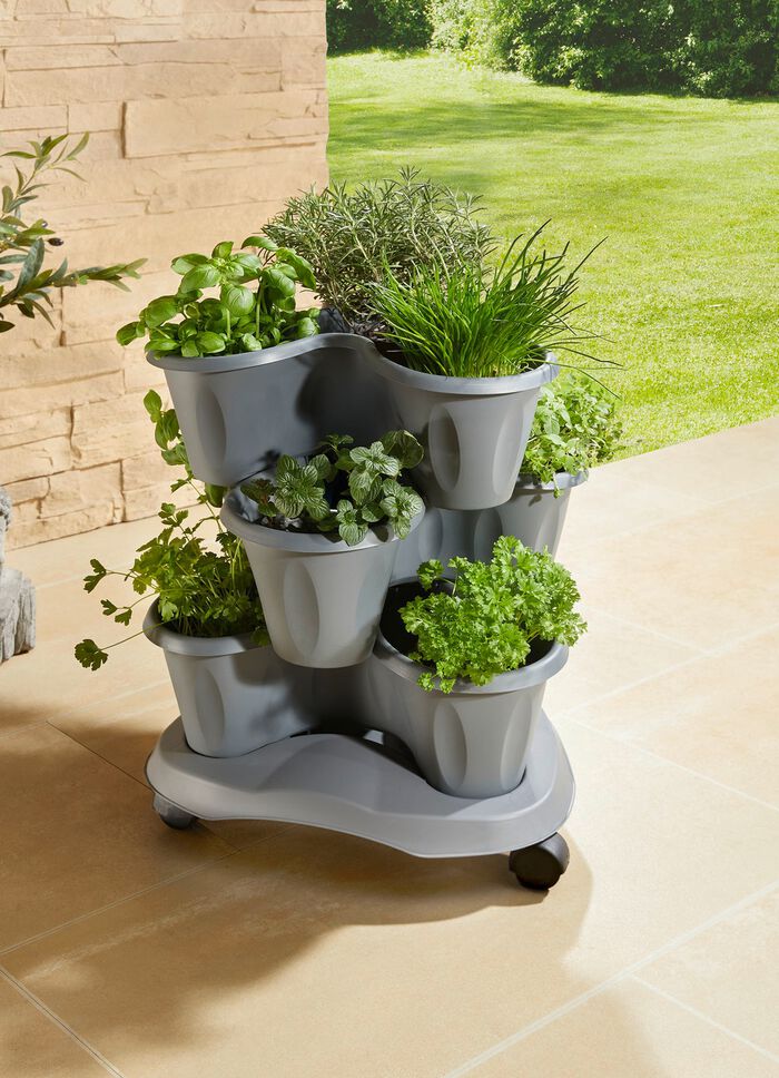 Plantentoren "Trifoglio", grijs 