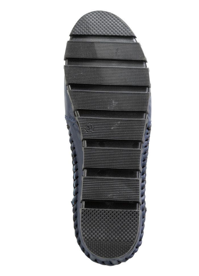 Gemini veterschoen van geperforeerd nappaleer BLAUW