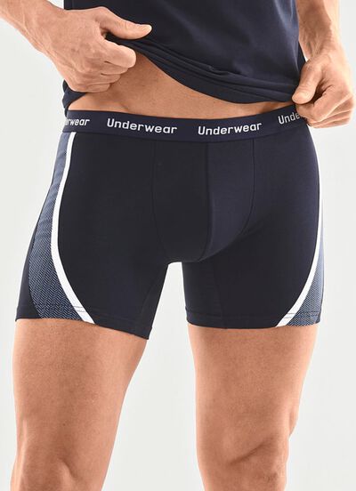 Driepack broeken met bedrukte inzetstukken 