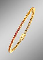 Hoogwaardige armband met echte saffieren in veelkleurig 