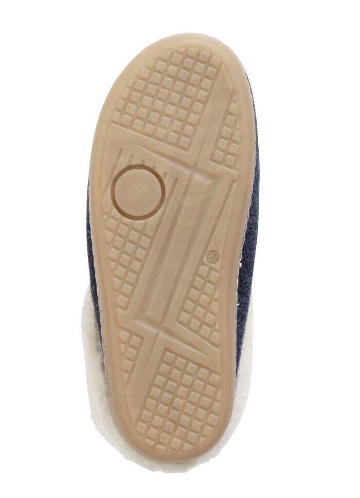 Laurina pantoffels met een behaaglijke pluche kraag MARINE