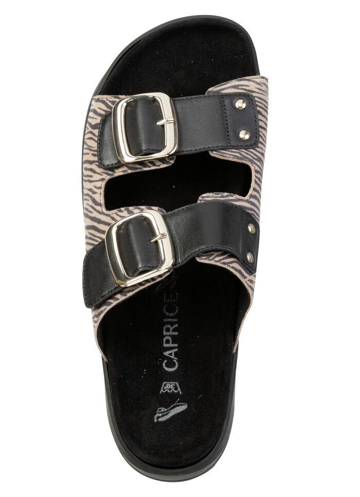 Caprice, trendy damesmuiltjes, breedte G, met uitneembaar voetbed SCHWARZ-SAND