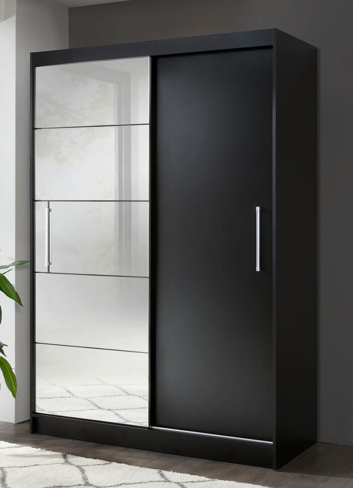 Verfijnde schuifdeurkast met spiegelfront 