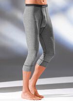 Set van drie kuitlange onderbroeken, van fijne ribstof, met gulp, meerkleurig 