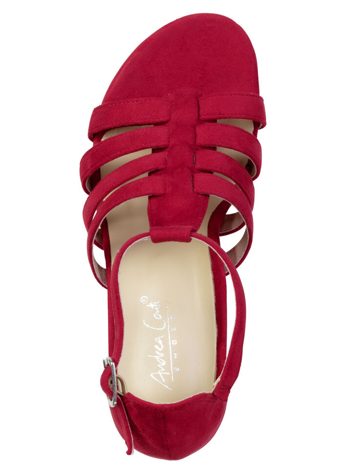 Andrea Conti, modieuze damessandalen, breedte G, met elastische band ROT