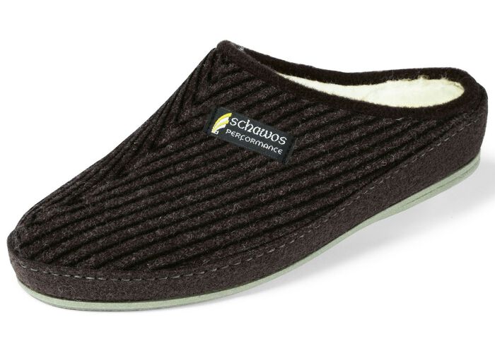 Gevoerde herenpantoffels, met nieuwe wol 