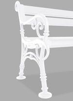 Tuinbank van stevig kunststof WIT