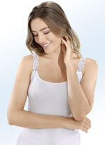 Set van twee katoenen overhemden 2X WIT