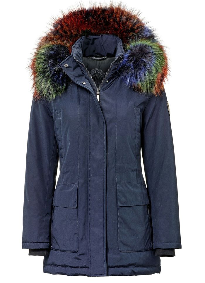 Functionele parka met afneembare capuchon 