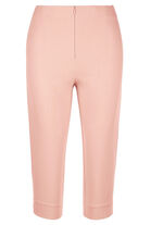 Capribroek met comfortabele elastische tailleband APRICOT