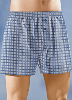 Set van vier boxershorts met gulp, bont geruit 