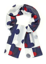 Sjaal met stippenmotief 