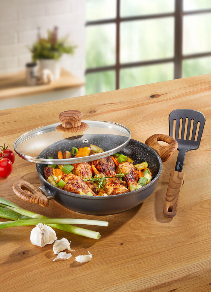 Serveerpan met krasvaste “STONELINE®” antiaanbaklaag 