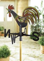 Weerhaan van tweekleurig geschilderd kunststof 