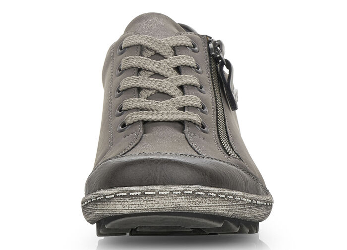 Remonte, comfortabele damessneakers, breedte G, met uitneembaar voetbed GRIJS