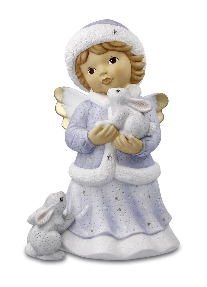 Engel met konijntje uit de Nina &amp; Marco serie van Goebel BLAU