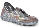 Gemini sneakers gemaakt van deels gebloemd rundleer TAUPE-MULTICOLOR