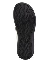 ELENA EDEN pantoffels van gedeeltelijk reli&euml;f nappaleer WIT-GRIJS