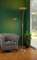 Vloerlamp met plafondschijnwerper 