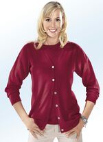 Gebreide twinset van fijn gebreid met scheerwol KERSROOD