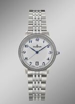 Dugena quartz dameshorloge met roestvrijstalen bandkast 