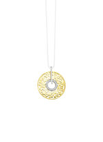 Chique hanger in tweekleurig met zirkonia 