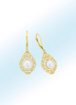 Filigrane oorbellen met zoetwaterkweekparels 