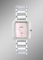 Solar dameshorloge met Swarovski-kristallen 