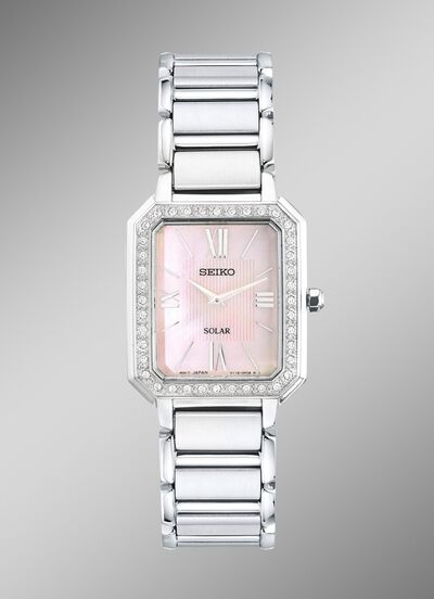 Solar dameshorloge met Swarovski-kristallen 