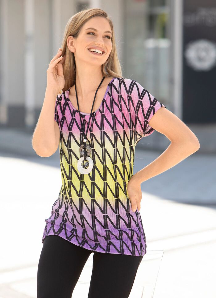 Shirt met wijd gesneden schouders 