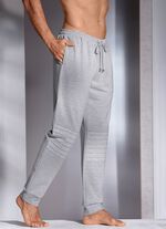 Broek met elastische tailleband rondom HELLGRAU MELIERT