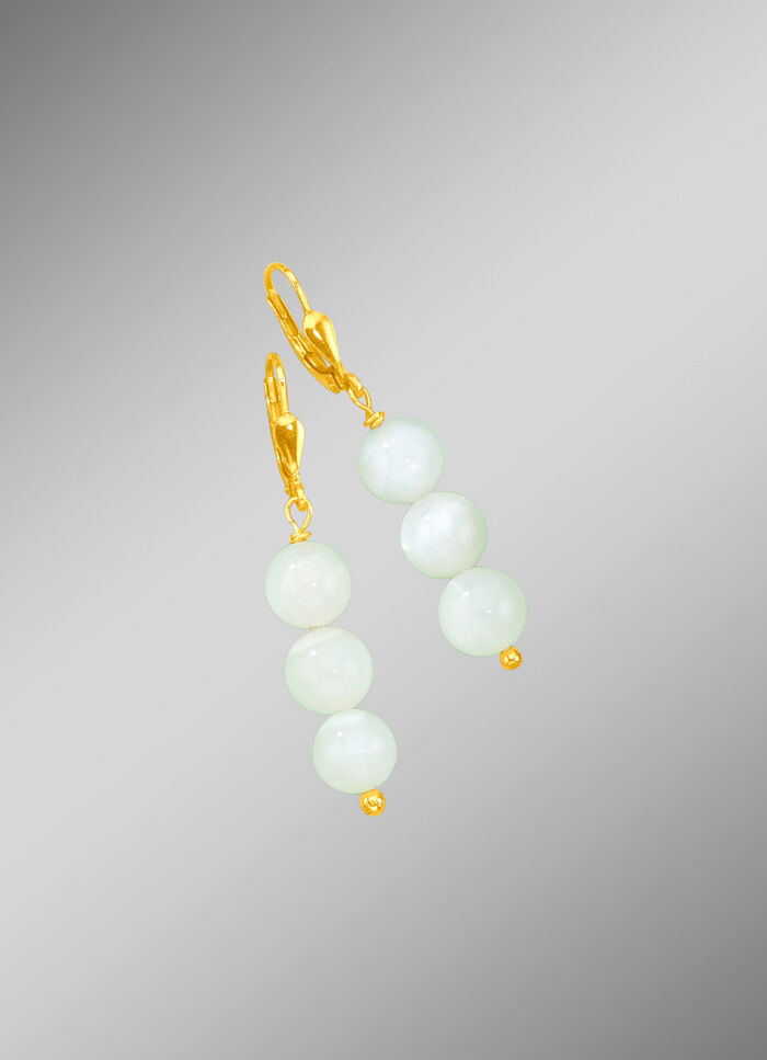 Oorbellen met echte natuurlijke maanstenen 